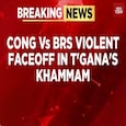 Congress vs BRS: Violent Clash Over Party Office in Khamam
