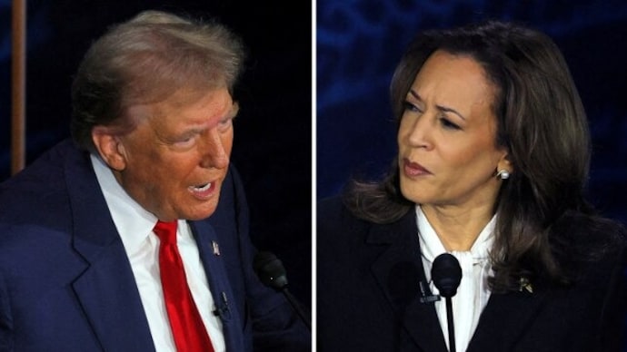 President Donald Trump, former US Vice President Kamala Harris.